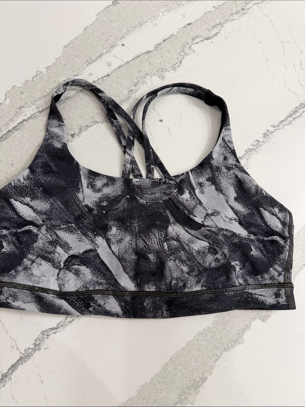Lululemon Free To Be Wild Bra in Static Mist White Black/Black-10